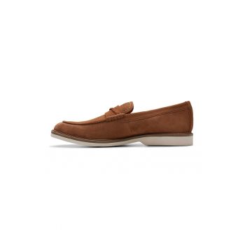 Pantofi loafer de piele intoarsa