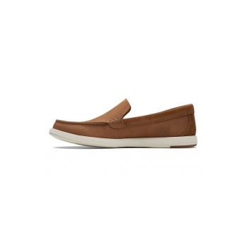 Pantofi loafer de piele nabuc