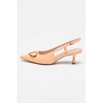 Pantofi slingback cu toc kitten