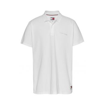 Tricou polo regular fit din material pique