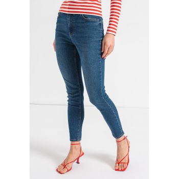 Blugi skinny cu talie inalta