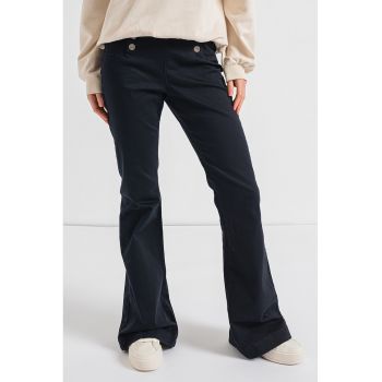 Pantaloni de trening bootcut din amestec de bumbac