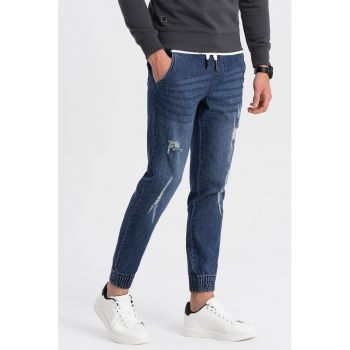 Pantaloni jogger din denin conici