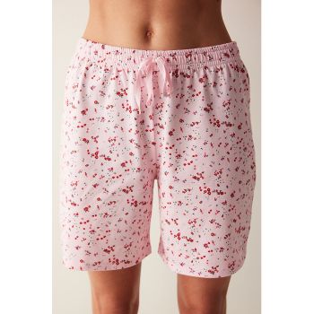 Pantaloni scurti de pijama cu imprimeu floral