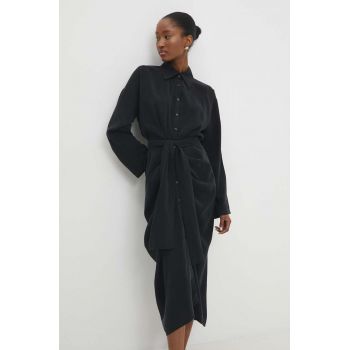 Answear Lab rochie culoarea negru, midi, drept