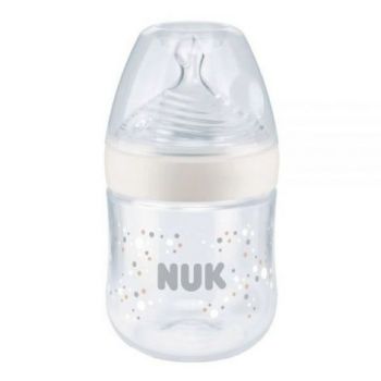 Biberon Nuk Nature Sense PP 150 ml Control Temperatura Tetina Silicon S 0-6 luni Alb