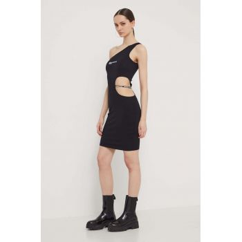 Karl Lagerfeld Jeans rochie culoarea negru, mini, mulata