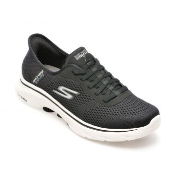 Pantofi sport SKECHERS negri, GO WALK 7, din material textil