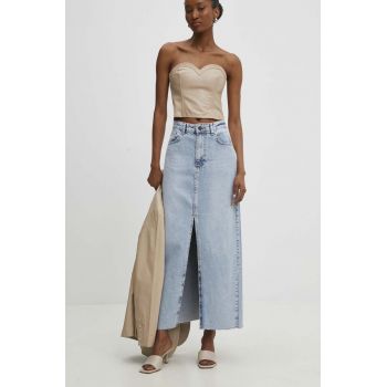 Answear Lab fusta jeans maxi, drept