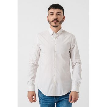 Camasa slim fit cu model in dungi