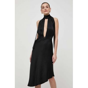 Elisabetta Franchi rochie culoarea negru, mini, evazati