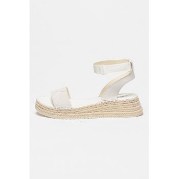 Espadrile wedge din piele intoarsa