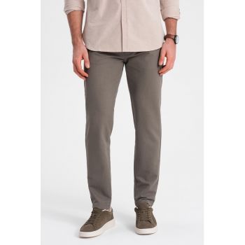 Pantaloni chino cu aspect texturat