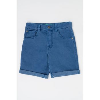 Pantaloni scurti din denim cu model cu 5 buzunare