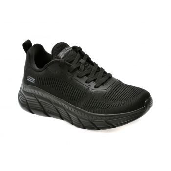 Pantofi sport SKECHERS negri, BOBS B FLEX HI, din material textil