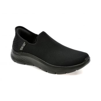 Pantofi sport SKECHERS negri, GO WALK FLEX, din material textil