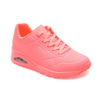 Pantofi sport SKECHERS roz, UNO, din piele ecologica