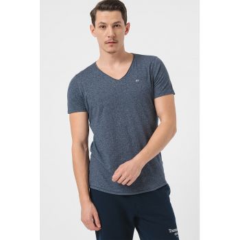 Tricou slim fit cu decolteu in V Jaspe