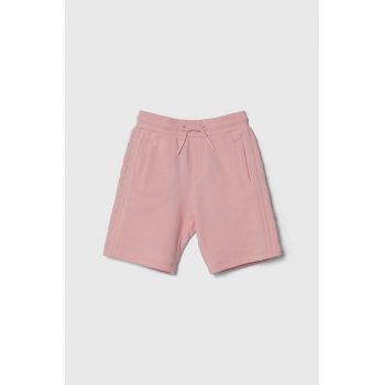 Marc Jacobs pantaloni scurți din bumbac pentru copii culoarea roz, neted