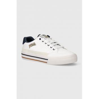 Puma teniși Court Classic Vulc Retro Club bărbați, culoarea alb, 395089