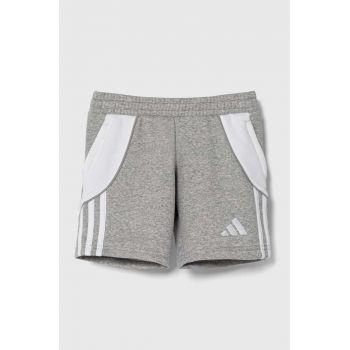 adidas Performance pantaloni scurti copii TIRO24 SWSHOY culoarea gri, melanj, talie reglabila