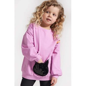 Coccodrillo bluza copii culoarea roz, cu imprimeu