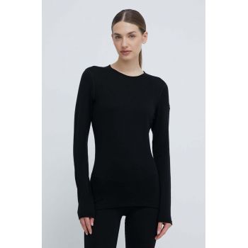 Icebreaker longsleeve funcțional 260 Tech culoarea negru