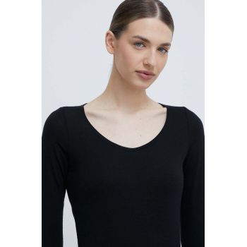 Icebreaker longsleeve funcțional Siren culoarea negru