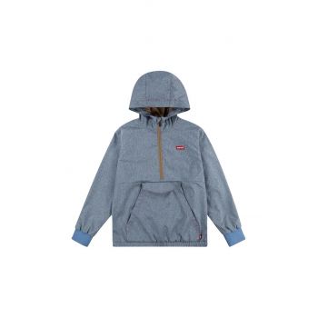 Levi's hanorac de bumbac pentru copii LVB CHAMBRAY ANORAK cu glugă, neted