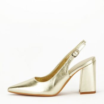 Pantofi aurii eleganti 8711 04