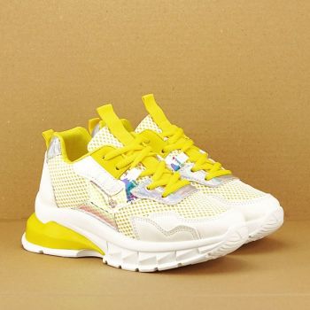 Sneakers albi cu galben Taylor M3