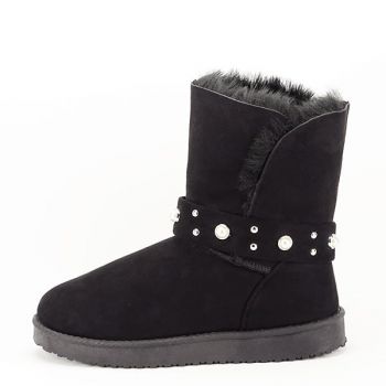 Cizme negre tip ugg Mia 111