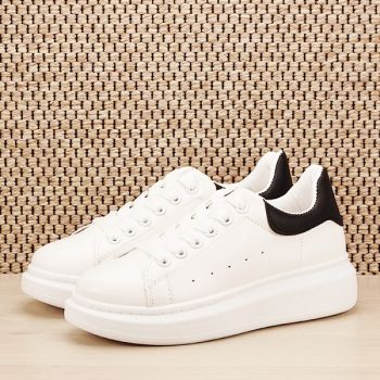 Sneakers alb cu negru Ramona M3