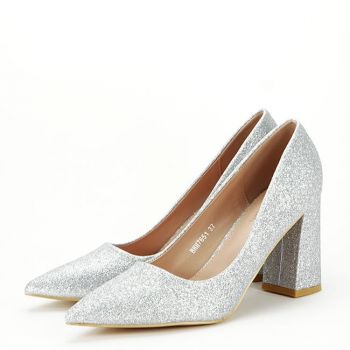 Pantofi eleganti argintii BHH7651 01 ieftini