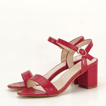 Sandale rosii cu imprimeu Violeta 130