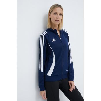 adidas Performance hanorac de antrenament Tiro 24 culoarea bleumarin, cu imprimeu  IR7492