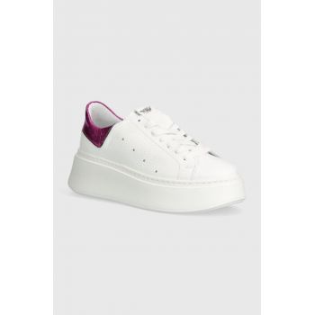 Wojas sneakers din piele culoarea alb, 4628575