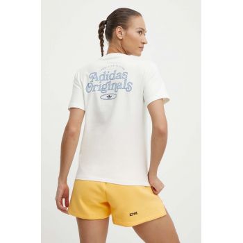 adidas Originals tricou femei, culoarea bej, IR7473 ieftin