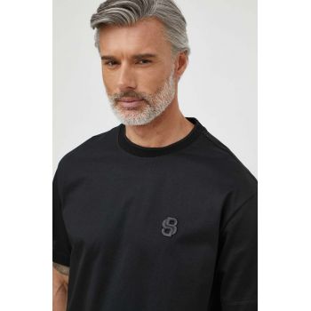 BOSS tricou din bumbac bărbați, culoarea negru, cu imprimeu 50516951