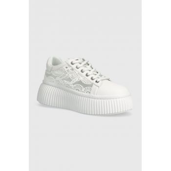 Karl Lagerfeld sneakers KREEPER LO culoarea alb, KL42324