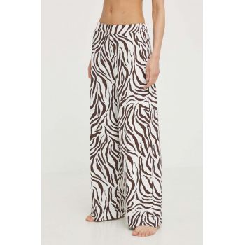 Max Mara Beachwear pantaloni de plajă culoarea maro 2416780000000