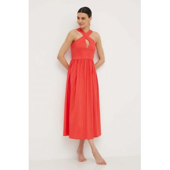 Max Mara Beachwear rochie de plajă culoarea roșu 2416220000000 la reducere