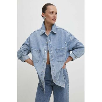 Answear Lab geaca jeans femei, de tranzitie, oversize