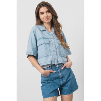 Camasa crop din denim