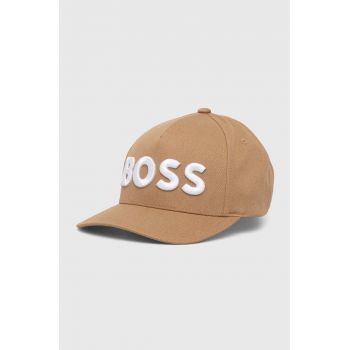 BOSS șapcă culoarea negru, cu imprimeu 50502178