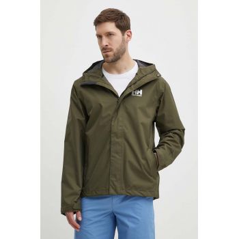 Helly Hansen geaca SEVEN barbati, culoarea verde, 62047