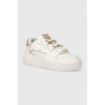 Karl Kani sneakers din piele 89 UP LOGO PRM culoarea alb, 1180558 KKFWW000148