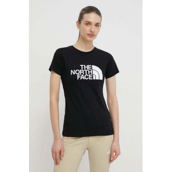 The North Face tricou din bumbac femei, culoarea negru, NF0A87N6JK31