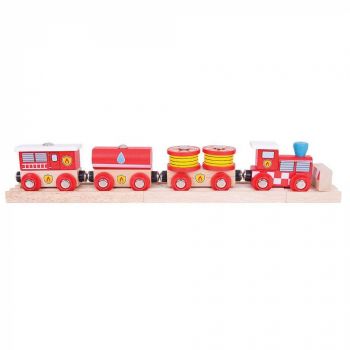 Trenuletul pompierilor, BIGJIGS Toys, 2-3 ani +