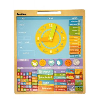 Calendar magnetic vremea - limba romana, BIGJIGS Toys, 2-3 ani +